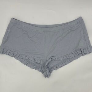 SKIMS Sleep Ruffle Shorts in Zen Blue